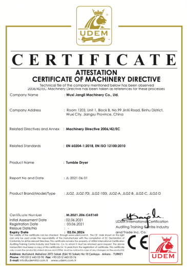CE certificate for softgel drying tumble dryer