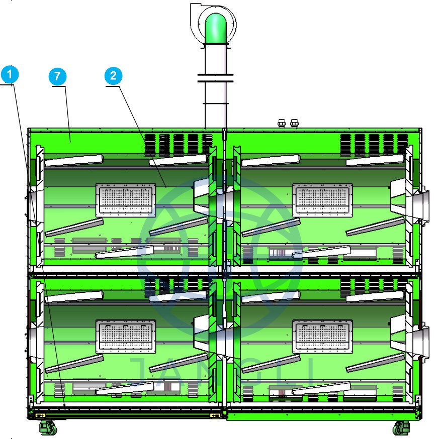 inside of dehumidification softgel tumble dryer